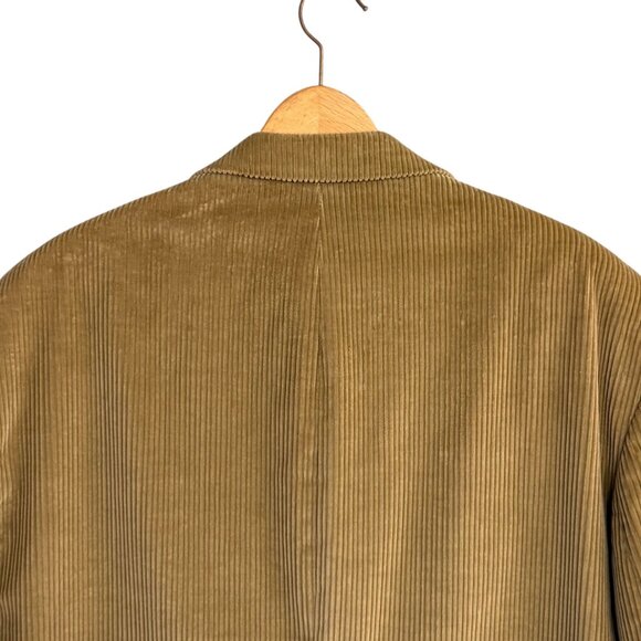 Vintage Ralph Lauren Chaps Mens Sport Coat 48 Tall Corduroy Golden Wheat Tan - Picture 7 of 16